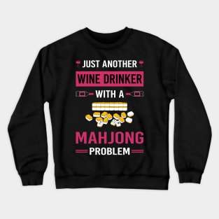Wine Drinker Mahjong Majong Mah Jong Mah Jongg Crewneck Sweatshirt
